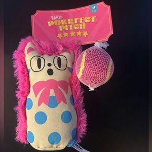 Bark Box Purrfect Pitch Squeaker Toy and Ball NWT Brand New Size M Medium